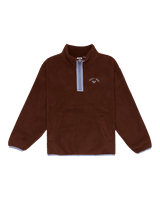 The Roxy Girls Girls Lucky Girl 1/4 Zip Fleece in Tiramisu