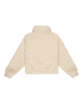 Girls Blurry Cloud Zip Fleece Jacket in Parchment