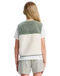 The Roxy Girls Girls Iconic Color Block Gilet in Oil Green