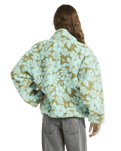 Girls Like Electricity Fleece Jacket in Oil Green