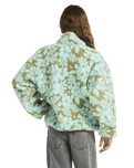 Girls Like Electricity Fleece Jacket in Oil Green