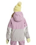 The Roxy Girls Girls Hekla Ice Technical Jacket in Discreet Mauve