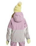 The Roxy Girls Girls Hekla Ice Technical Jacket in Discreet Mauve