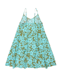 The Roxy Girls Girls Sunlit Dreams Tent Dress in Oil Green The Mo Mini Rg