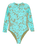 Girls Spirit Onesie Swimsuit in Oil Green