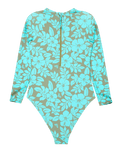 Girls Spirit Onesie Swimsuit in Oil Green
