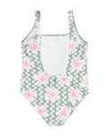 The Roxy Girls Girls Party Waves One Piece 2 Swimsuit in Basil Party Waves