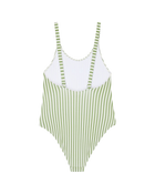 Girls Bico Active One Piece Swimsuit in Oil Green