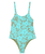 Girls Spirit One Piece Swimsuit in Oil Green