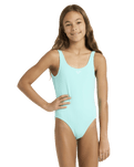Girls Aruba One Piece Swimsuit in Aqua Splash
