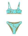 Girls Spirit Bralette Bikini Set in Oil Green