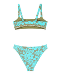 Girls Spirit Bralette Bikini Set in Oil Green