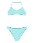 Girls Aruba Tri Bikini Set in Aqua Splash