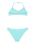 Girls Aruba Tri Bikini Set in Aqua Splash