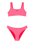 Girls Aruba Bralette Bikini Set in Sangria Sunset