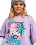 The Roxy Girls Girls Rain Falls Long Sleeve T-Shirt in Viola