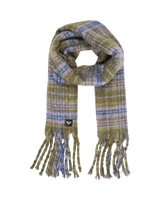 The Roxy Womens Cute Blush Scarf in Tartan Plaid Oil Green