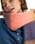 The Roxy Womens Cute Blush Scarf in Ochre Elmer Plaid