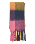 The Roxy Womens Cute Blush Scarf in Ochre Elmer Plaid