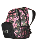 The Roxy Shadow Swell Printed Backpack in Anthracite Wind Swept Floral
