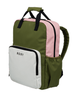 The Roxy Schoolie Backpack in Oil Green