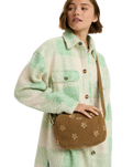The Roxy Womens Feeling Embroidery Crossbody Bag in Woodsmoke