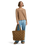The Roxy Feeling Embroidery Beach Bag in Woodsmoke