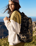 The Roxy JayJay Active Backpack in Anthracite Big Flowers