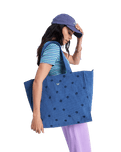 Feeling Embroidered Beach Bag in Dutch Blue