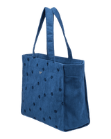 Feeling Embroidered Beach Bag in Dutch Blue