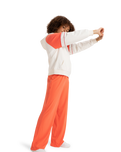 The Roxy Womens Essential Energy Blockd Hoodie in Egret