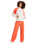 The Roxy Womens Essential Energy Blockd Hoodie in Egret