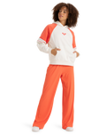 The Roxy Womens Essential Energy Blockd Hoodie in Egret