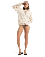 The Roxy Womens Surf Stoked Terry Vintage Hoodie in Parchment