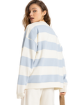 The Roxy Womens Strictly Stripes Oversized Sweatshirt in Skyway