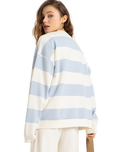 The Roxy Womens Strictly Stripes Oversized Sweatshirt in Skyway