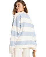 The Roxy Womens Strictly Stripes Oversized Sweatshirt in Skyway