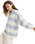 The Roxy Womens Strictly Stripes Oversized Sweatshirt in Skyway