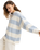 The Roxy Womens Strictly Stripes Oversized Sweatshirt in Skyway