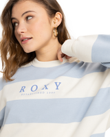 The Roxy Womens Strictly Stripes Oversized Sweatshirt in Skyway