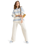 The Roxy Womens Strictly Stripes Oversized Sweatshirt in Skyway