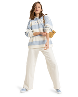 The Roxy Womens Strictly Stripes Oversized Sweatshirt in Skyway