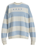 The Roxy Womens Strictly Stripes Oversized Sweatshirt in Skyway
