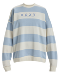 The Roxy Womens Strictly Stripes Oversized Sweatshirt in Skyway