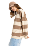 Strictly Stripes Oversized Sweatshirt in Parchement Strictly Stripes