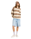 Strictly Stripes Oversized Sweatshirt in Parchement Strictly Stripes