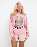 Lineup Terry Sweatshirt in Bleached Mauve