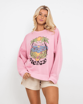 Lineup Terry Sweatshirt in Bleached Mauve