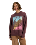 The Roxy Womens Lineup Sweatshirt in Huckleberry
