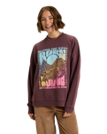 The Roxy Womens Lineup Sweatshirt in Huckleberry